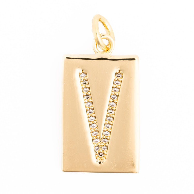 Silver-tone initial charm necklace featuring the letter C on a delicate chain.