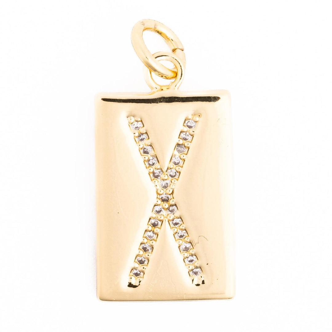 Charm Christine necklace featuring an interchangeable initial charm on a delicate chain.