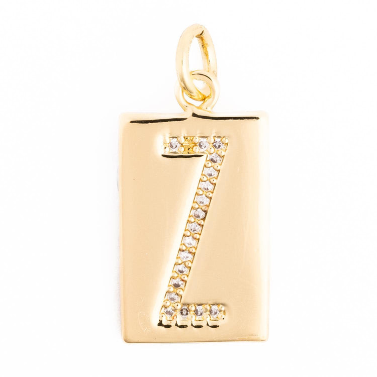 Silver-tone initial charm necklace featuring the letter C on a chain.