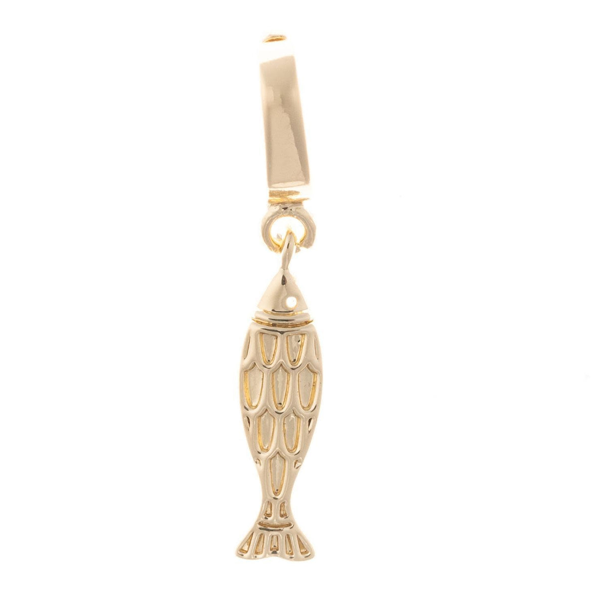 Coastal Charms fish charm in gold plated finish with nickel-free hypoallergenic clasp