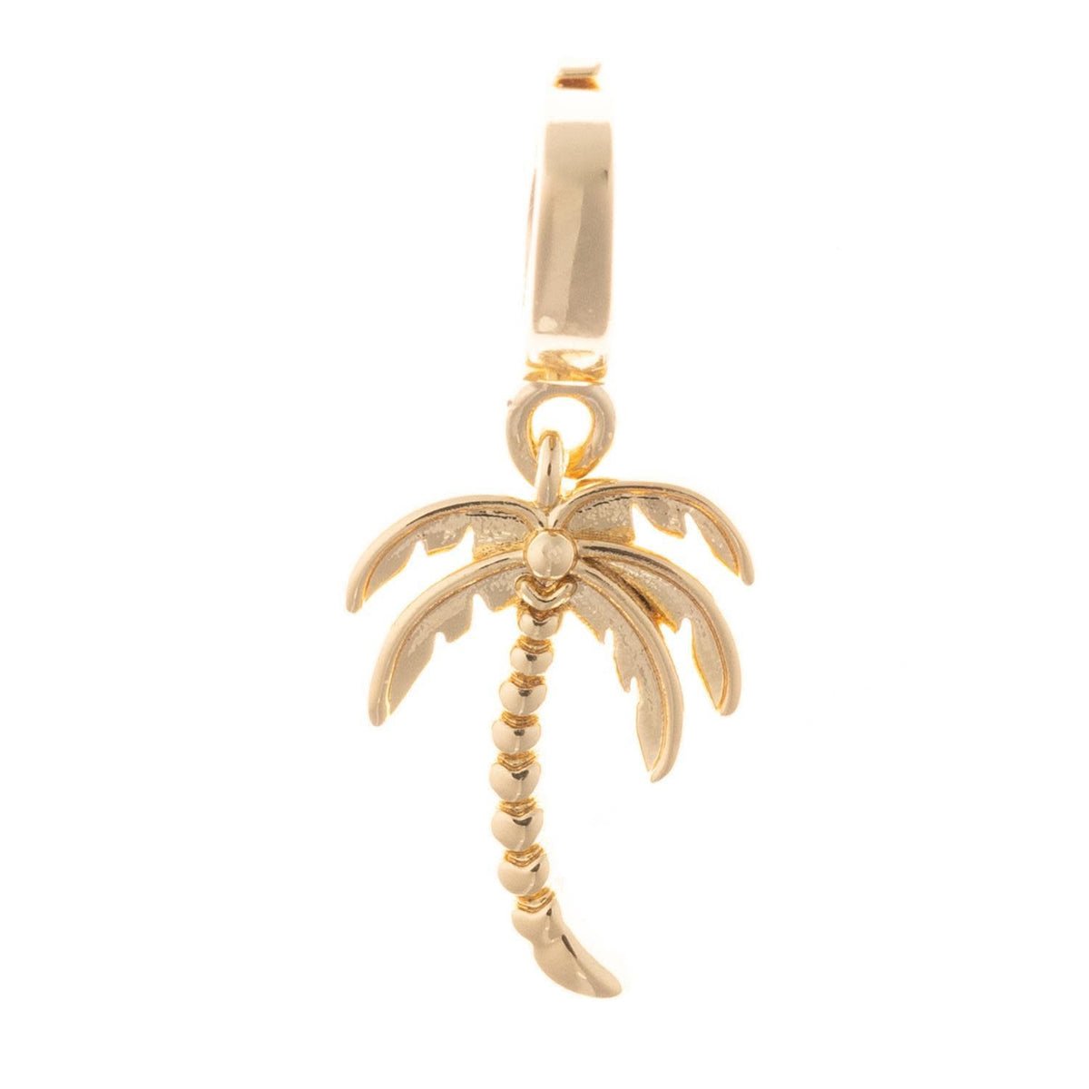 Coastal Charms charm necklace featuring a palm tree pendant in gold-plated metal with nickel-free hypoallergenic clasp.