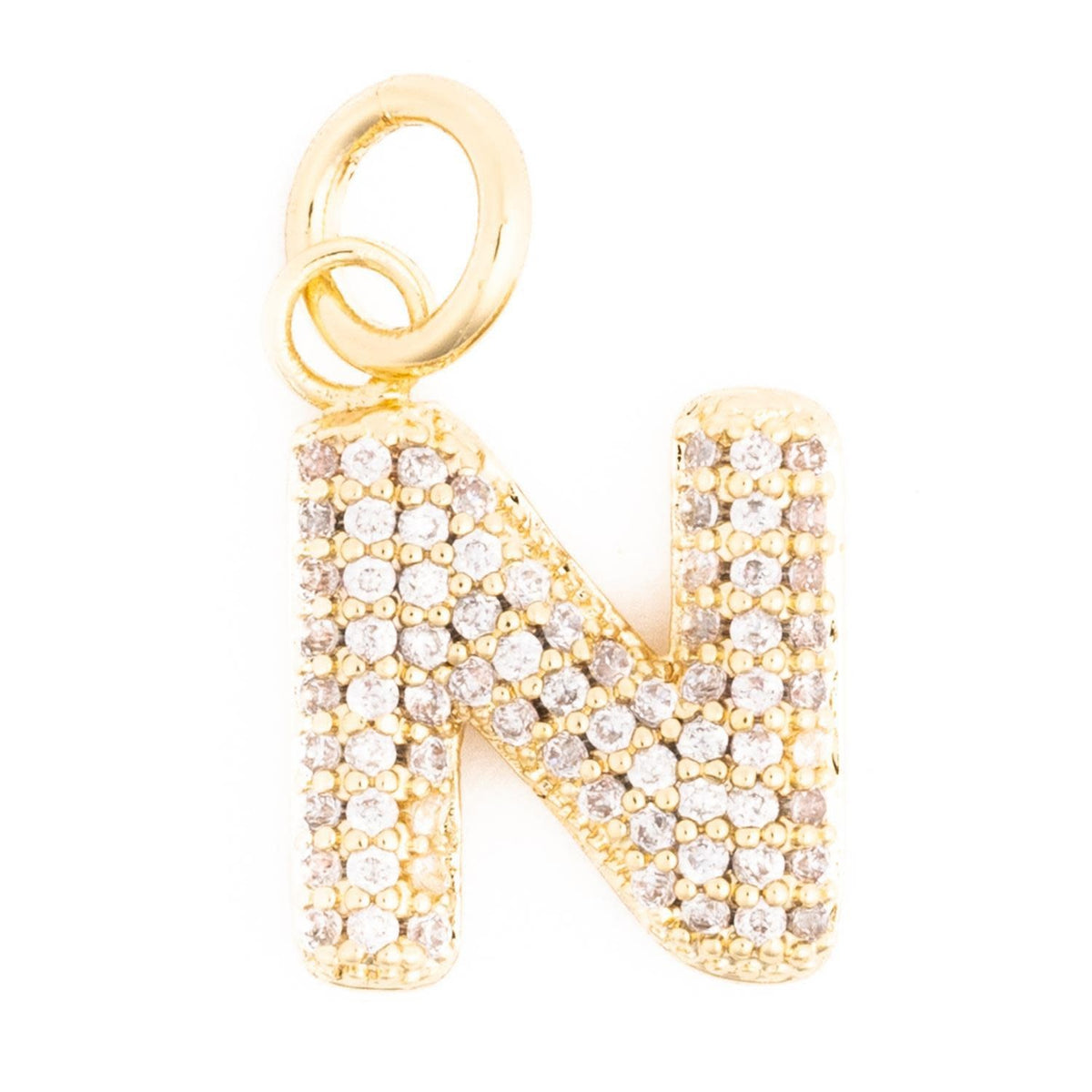 Gold-plated initial charm necklace featuring the letter C on a delicate chain.