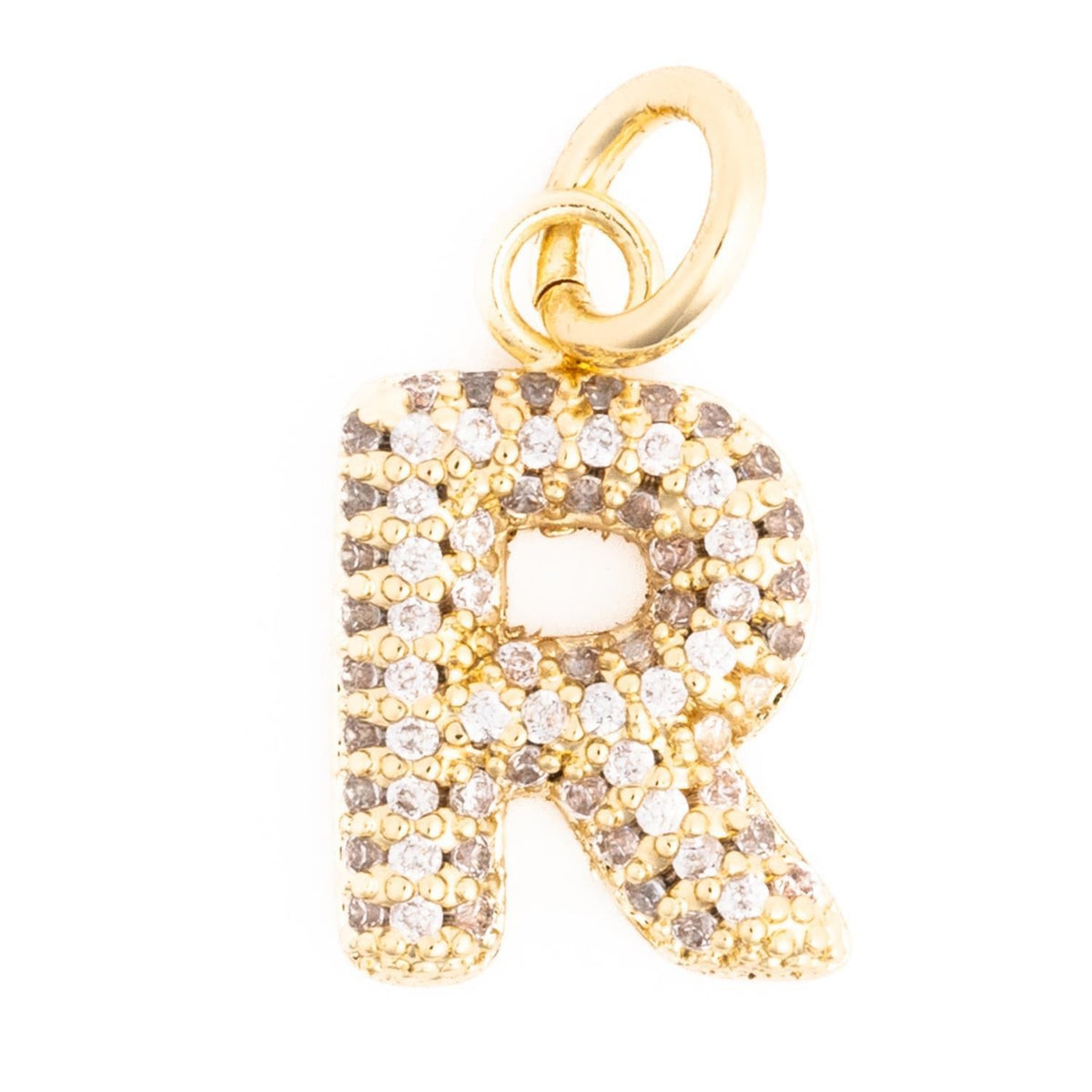 Gold-plated initial charm necklace featuring the letter C on a delicate chain.