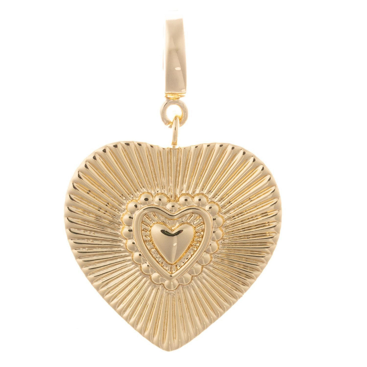 Heart-shaped Lover Charm in gold plating with nickel-free hypoallergenic finish