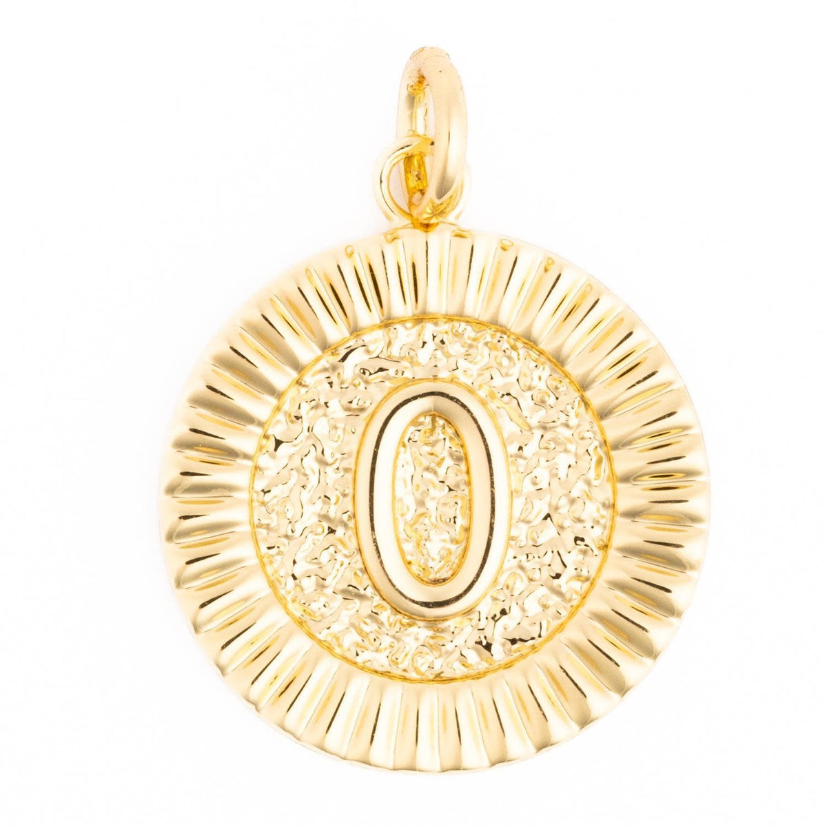 Gold-plated initial charm necklace featuring the letter M on a delicate chain.
