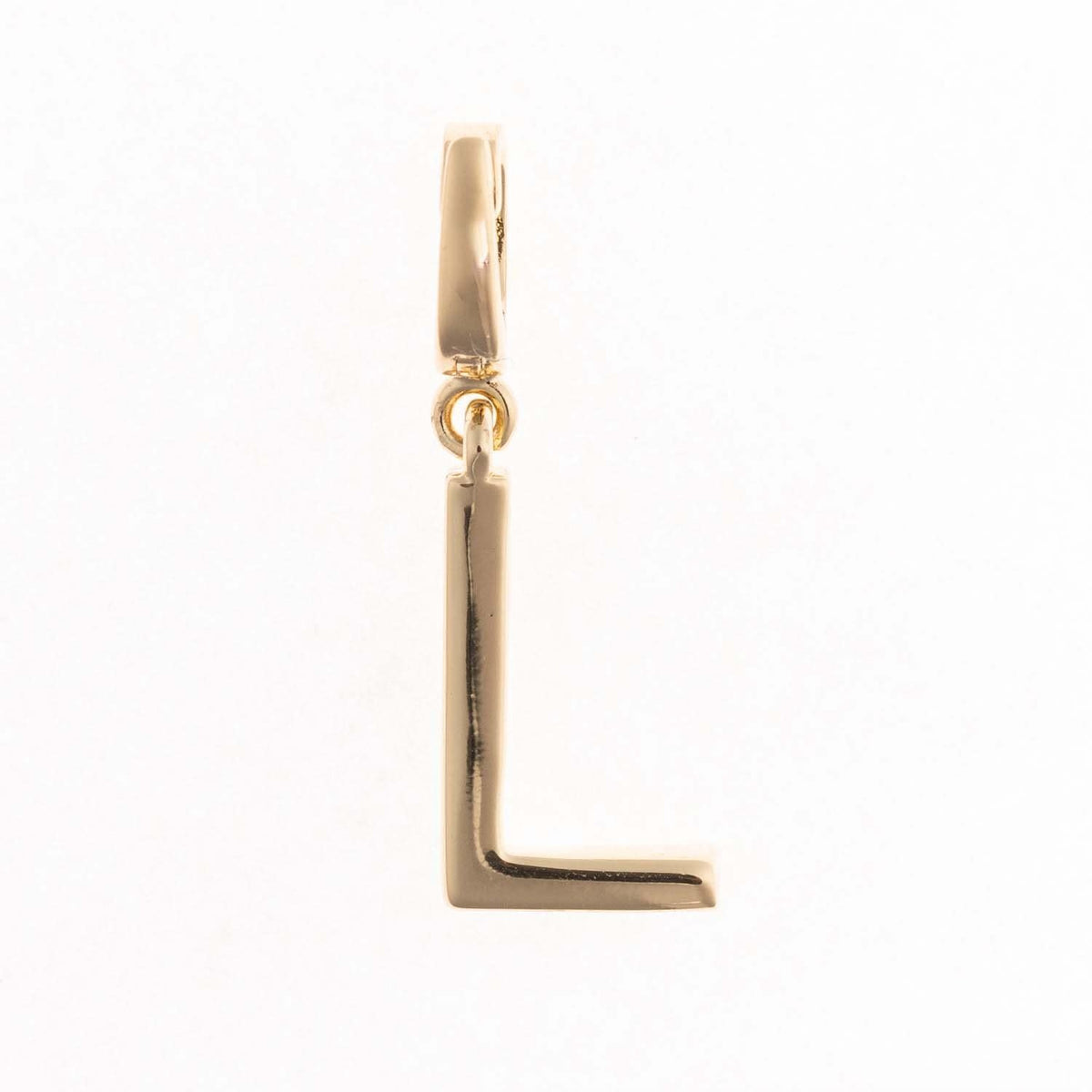Gold-plated Charm Tia pendant with a .5-inch length and nickel-free clasp.