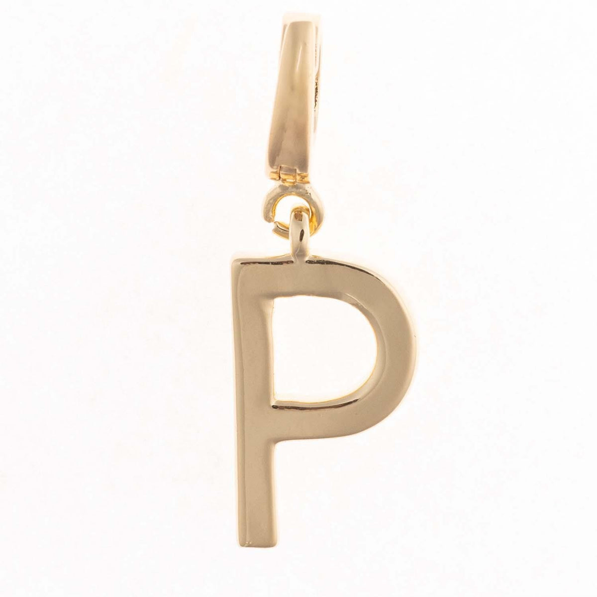 Gold-plated charm named Tia with a .5-inch length featuring an intricate silhouette and nickel-free hypoallergenic material.