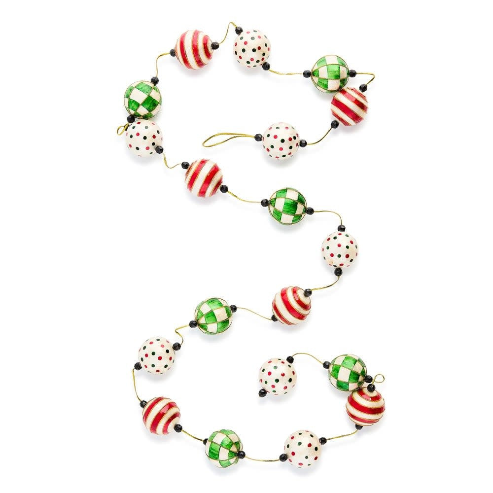 Handmade Capiz shell garland with natural off-white coloration.