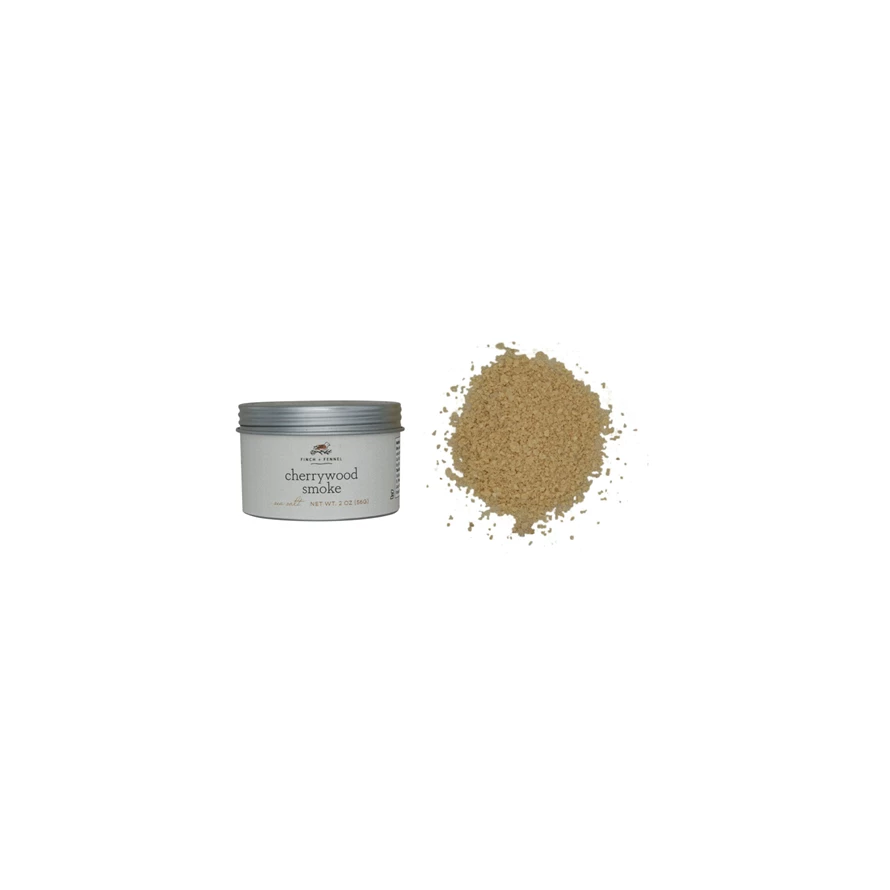 Cherrywood Smoked Sea Salt container with a subtle smoky flavor profile.