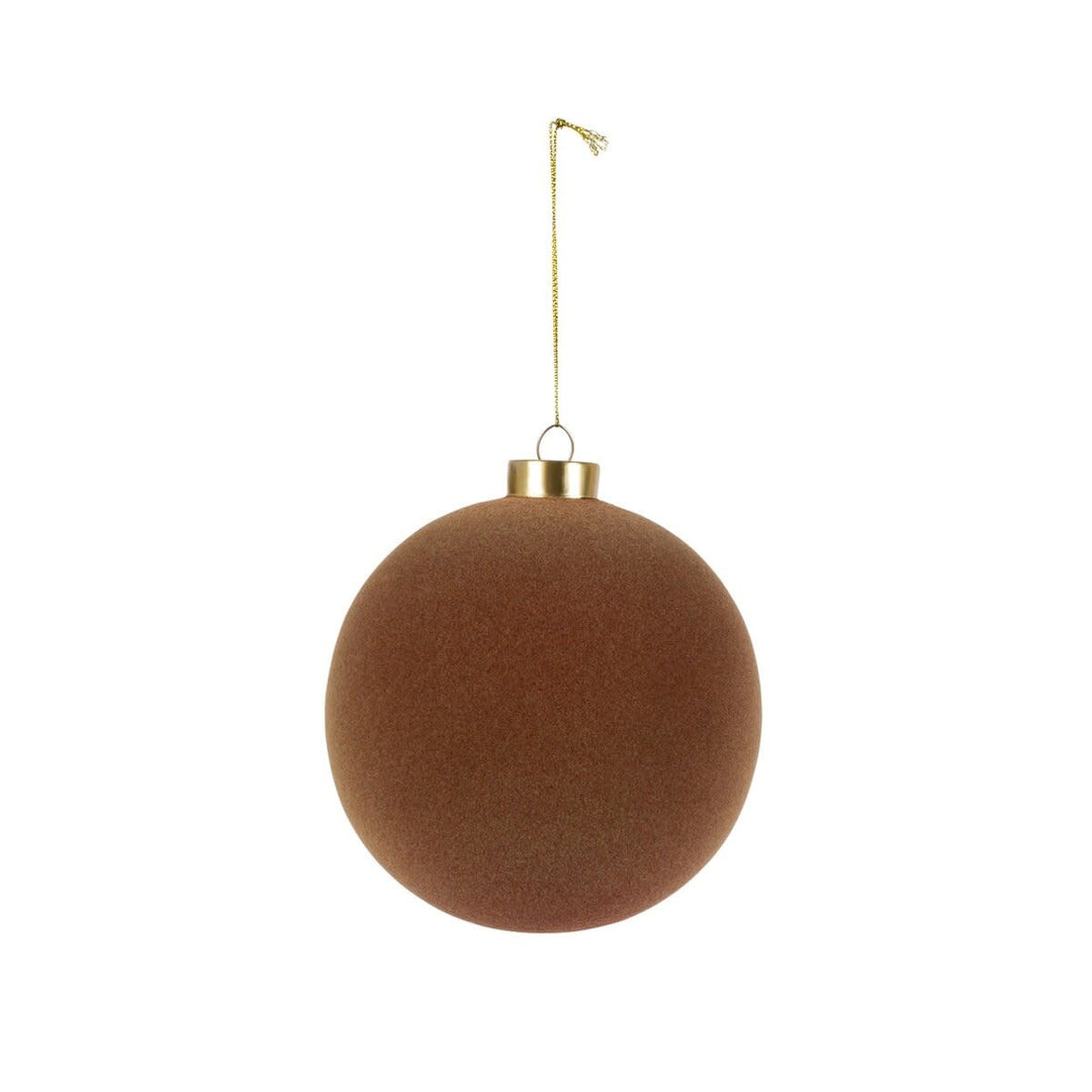 Chestnut Flocked Ornament