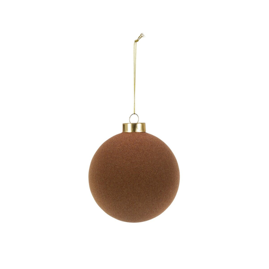 Chestnut Flocked Ornament