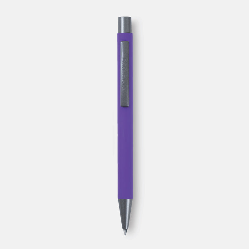 Black Bookaroo Pen with soft coated grip and ballpoint tip