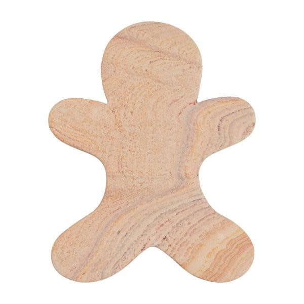 Mini marble Christmas board featuring a gingerbread tree figurine on an 8x5 inch surface.