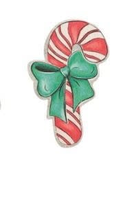 Christmas Pop-up sponge with candy cane stripes in red and white.