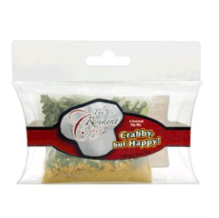 The Resident Chef Crabby, but Happy! gourmet dip mix in a clear plastic package with a red label.