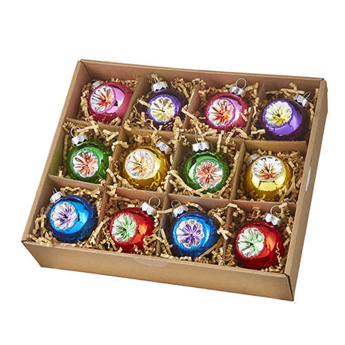 Two-inch vintage-style ornament with a classic round shape.