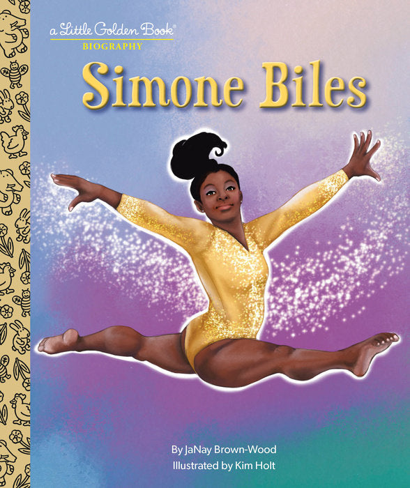 Hardcover biography book featuring Simone Biles on the cover.