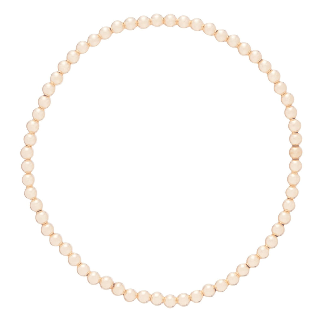 Classic Gold 3mm Bead Bracelet