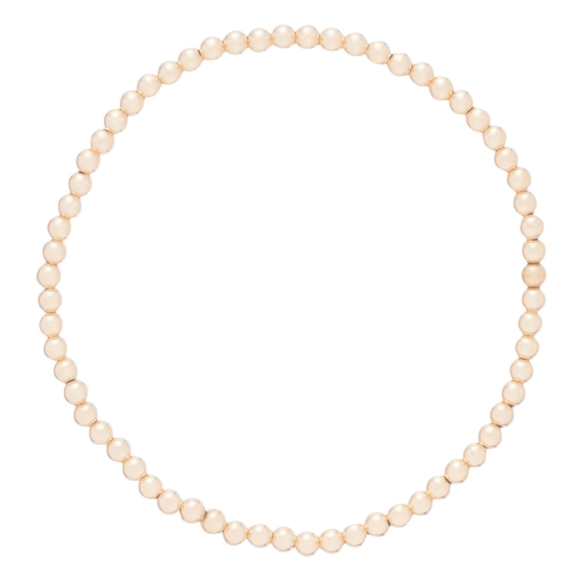 Classic gold-filled bracelet with 3mm beads on elastic cord