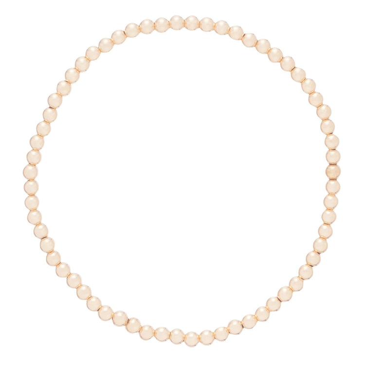 Classic gold-filled bracelet with 3mm beads on elastic cord
