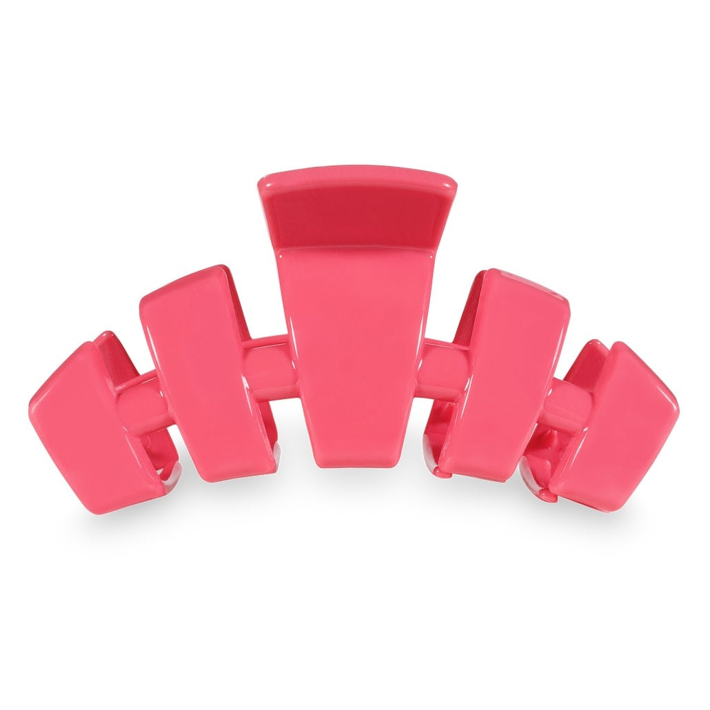 Large classic hair clip with bendable teeth in a neutral tone.