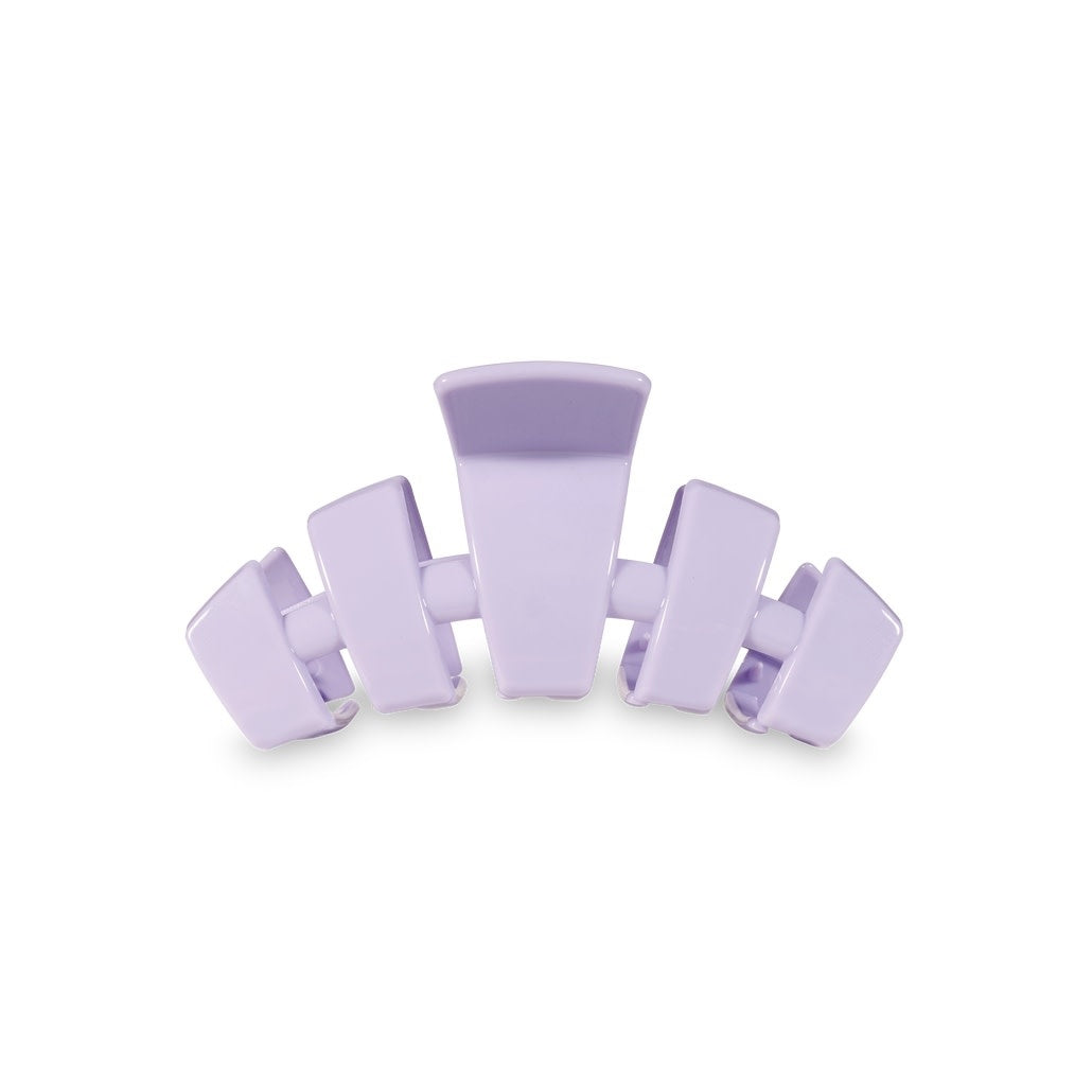 Lilac classic medium hair clip with a smooth plastic finish.