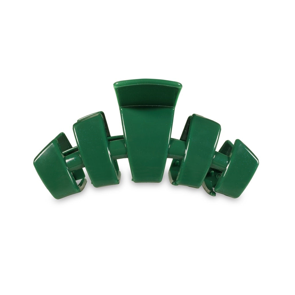 Medium mistletoe hair clip with a classic rectangular shape.
