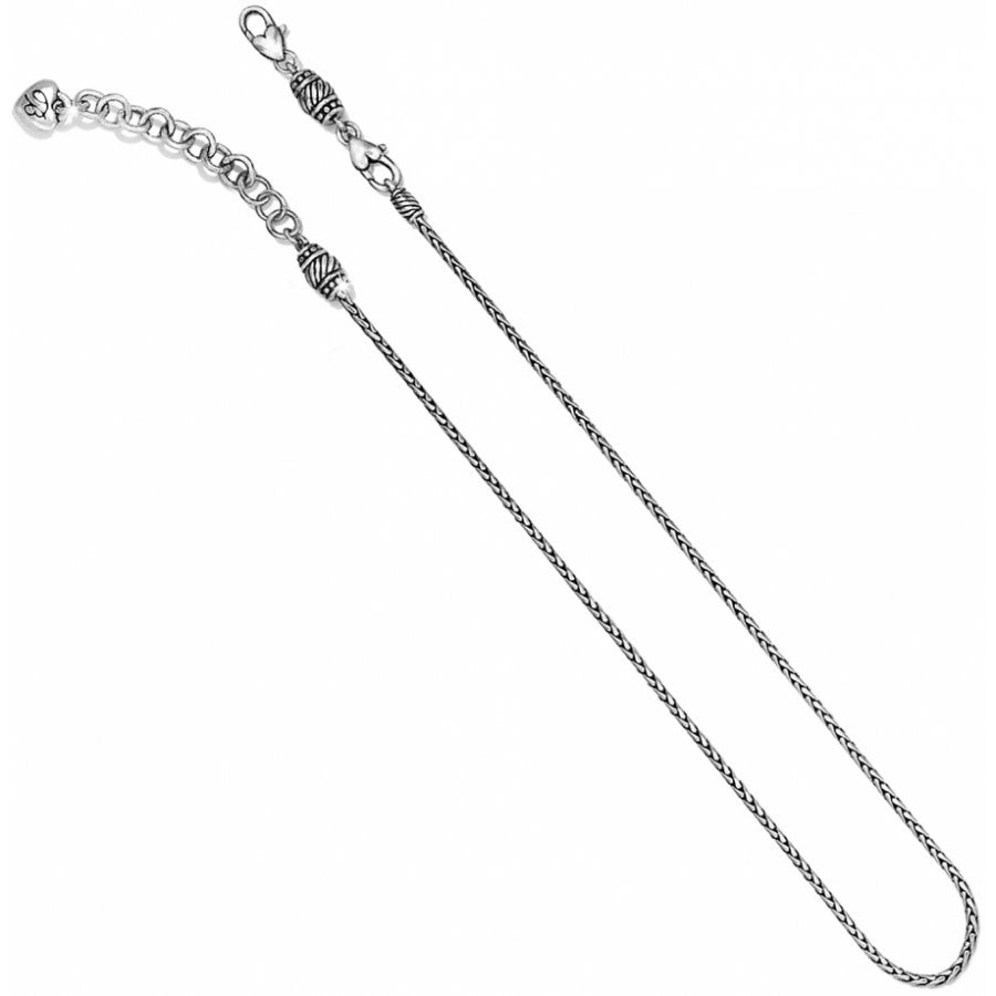Silver plated adjustable short necklace with lobster claw closure