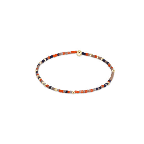 Hand-beaded Hope Unwritten bracelet with mixed seed beads in various colors on high-performance elastic.