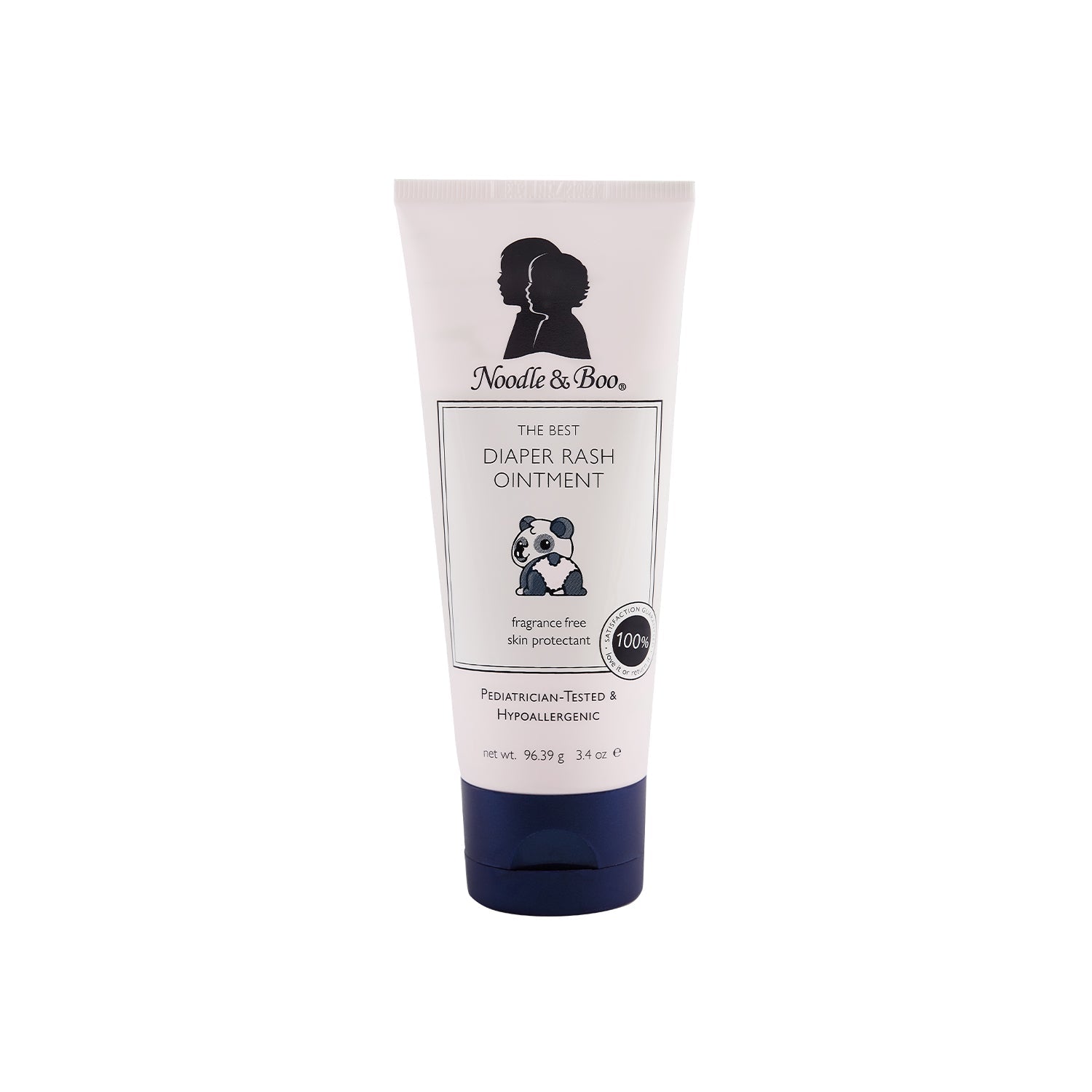 White tube of diaper rash ointment with blue cap