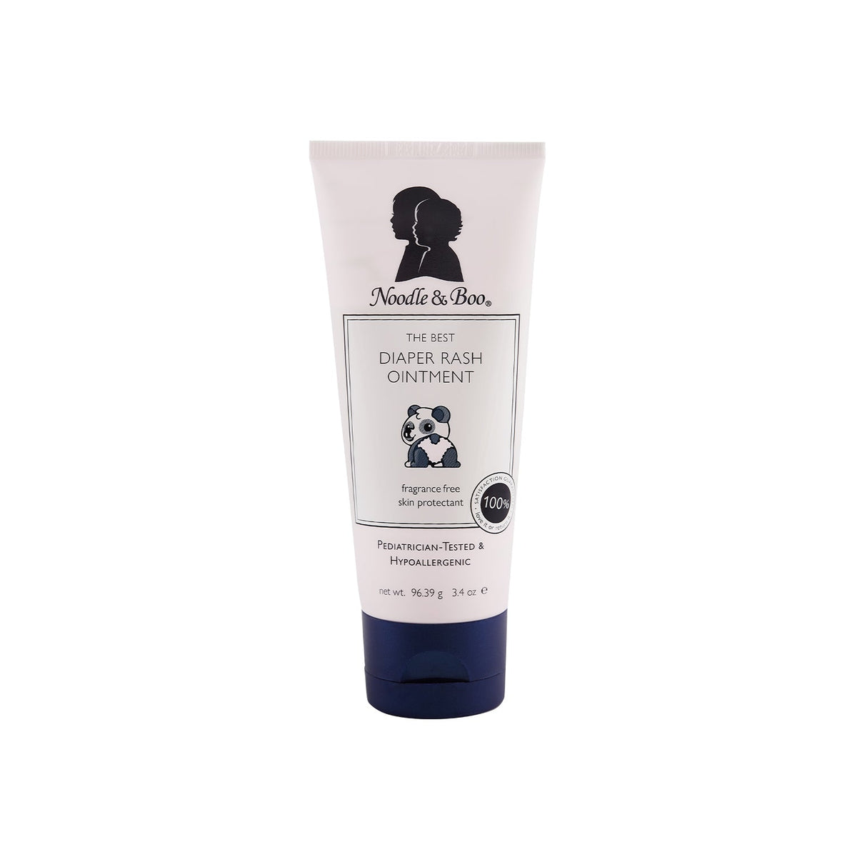 White tube of diaper rash ointment with blue cap