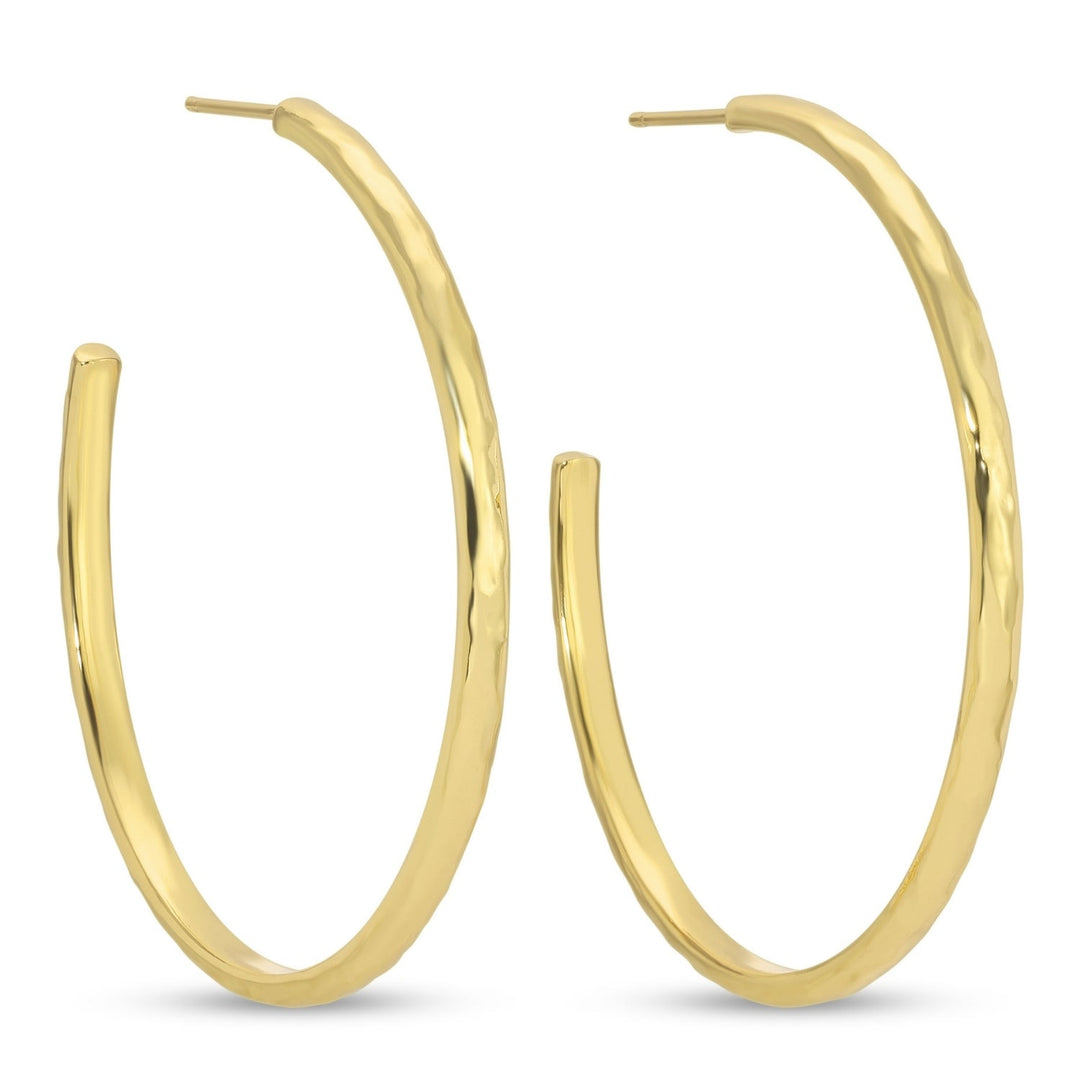 Lightly Textured Large Delicate Hoops