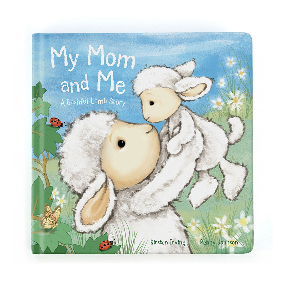 Paper board book titled My Mom and Me featuring a Bashful Lamb character on the cover.