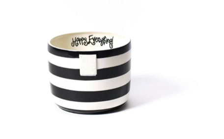 Black Stripe Happy Everything Mini Bowl