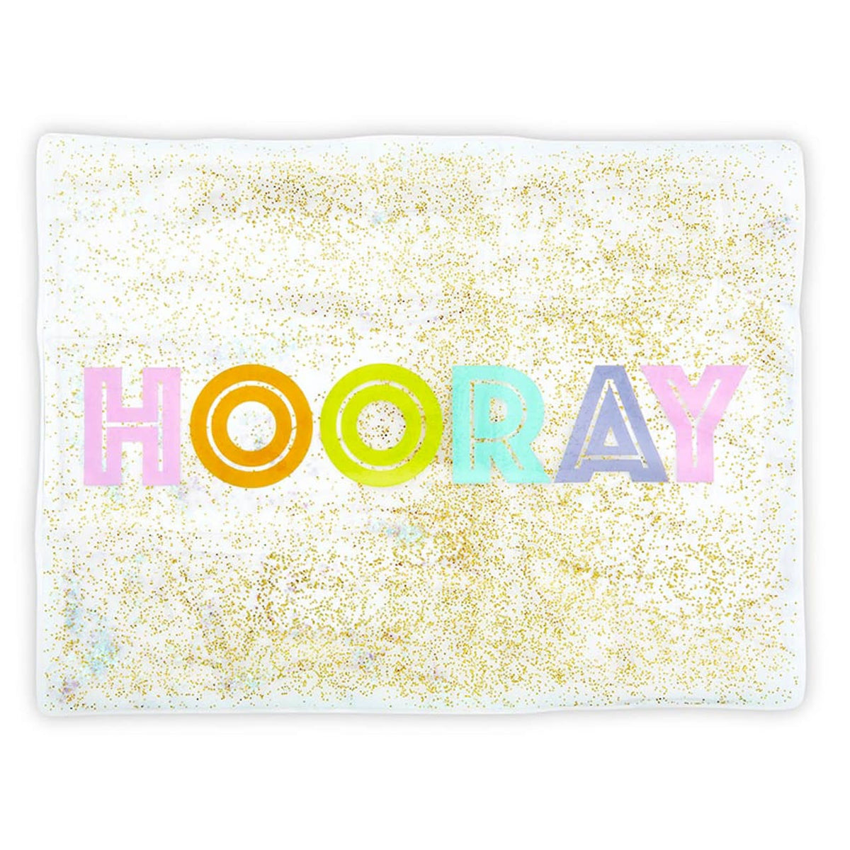 Vinyl confetti placemat with colorful glittery party theme pattern