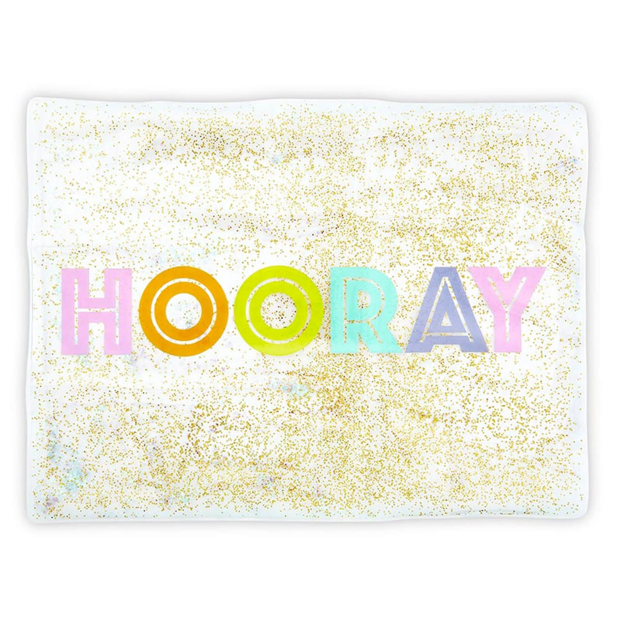 Vinyl confetti placemat with colorful glittery party theme pattern