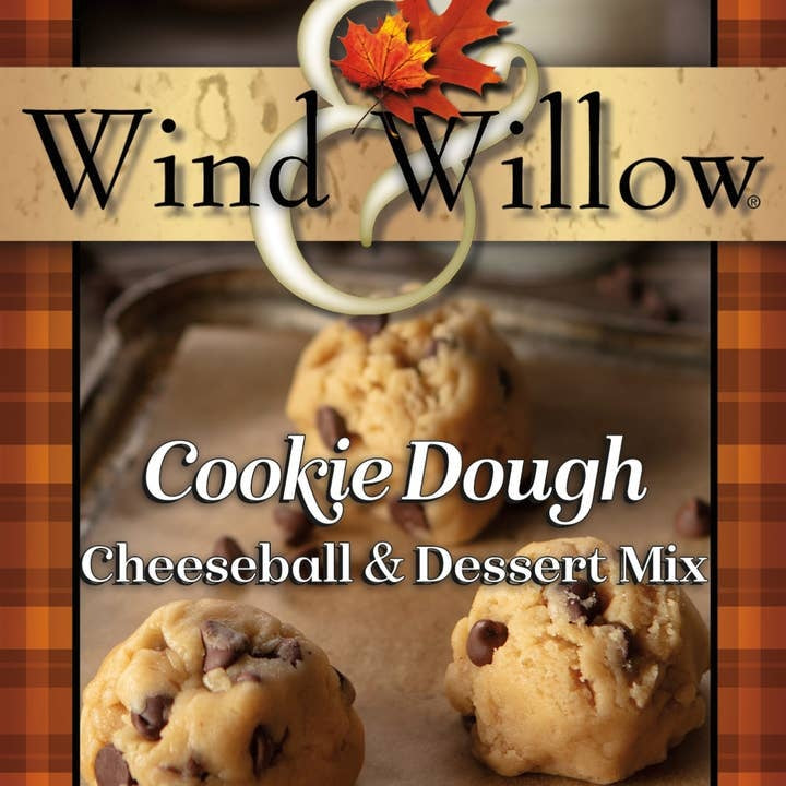 Bag of cookie dough cheeseball dessert mix with visible ingredients