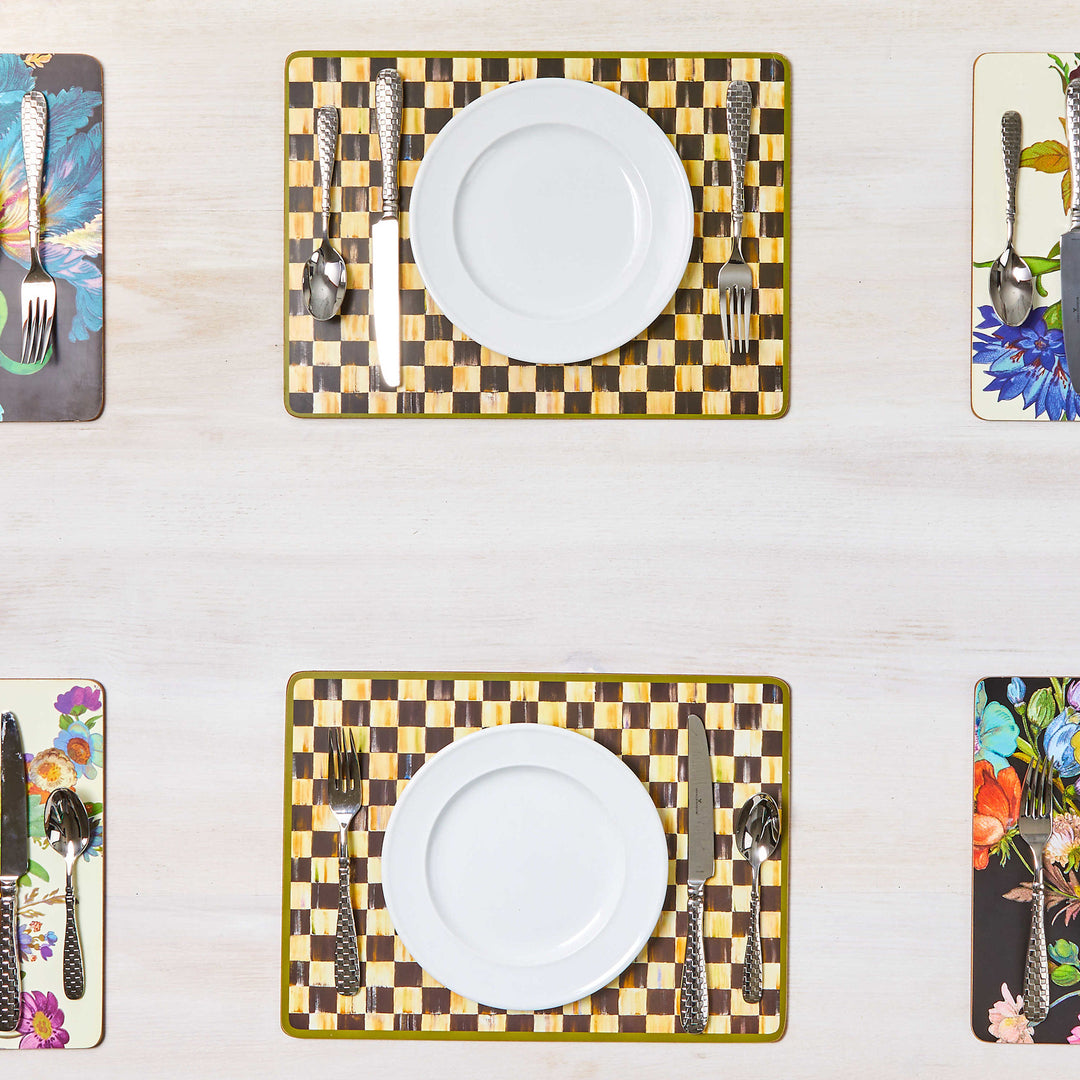 Courtly Check Cork Back Placemats - Set of 4