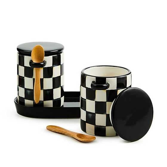 Courtly Check Farmhouse Canisters - Sold as Set