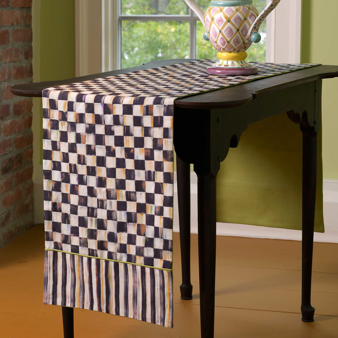Courtly Check & Stripe Table Runner