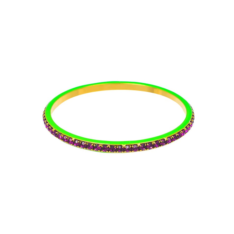 Hand-painted Helly bangle with colorful enamel finish and high-quality crystals.