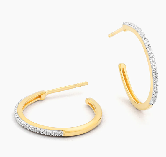 One Hot Havana Night Sterling Silver Hoop Earrings