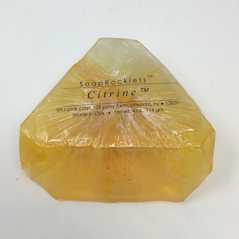 Handmade stone-shaped glycerine soap infused with natural botanicals like lavender and aloe.