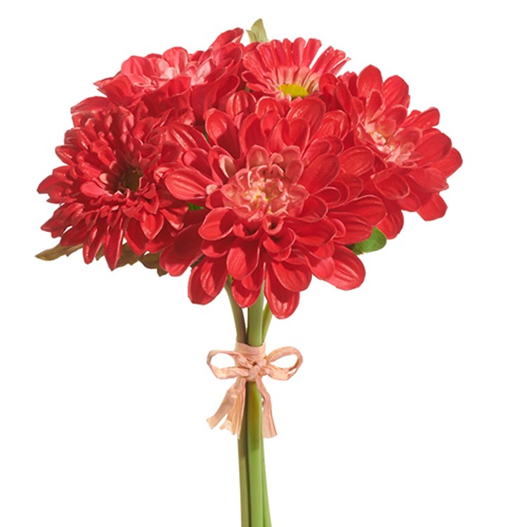 11” Real Touch Red Dahlia Bundle