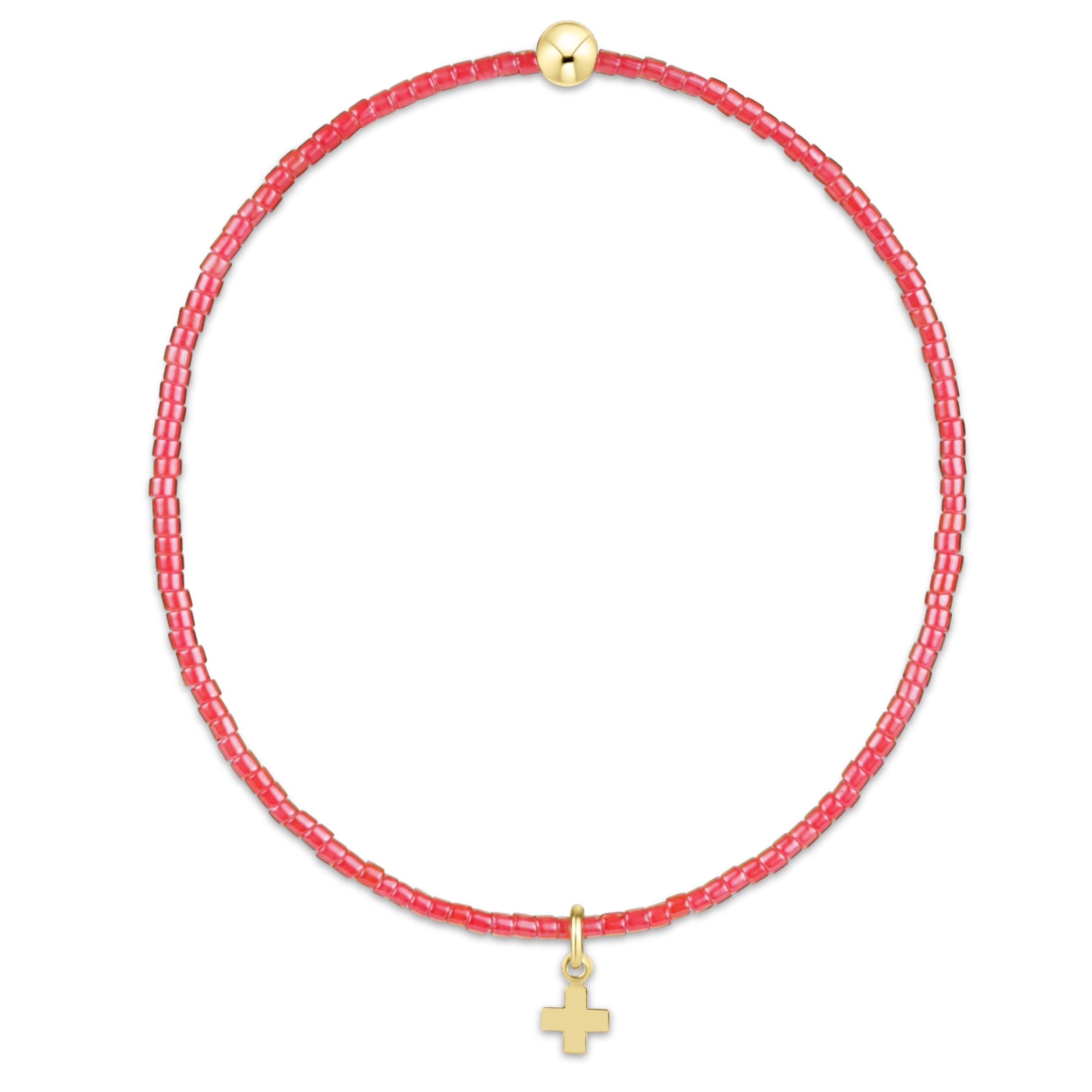 Hope Classic Bracelet featuring a signature cross charm with seed beads on high-performance elastic.