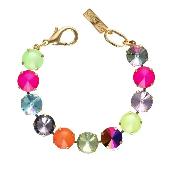 Antique gold plated brass Croatia bracelet with high-quality crystals