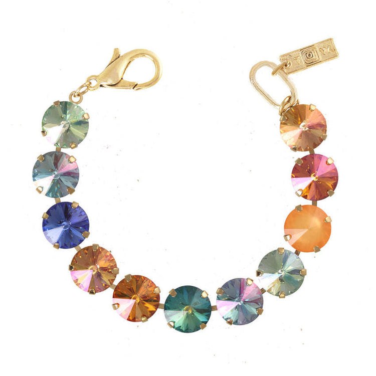 Antique gold plated brass Croatia bracelet with high-quality crystals