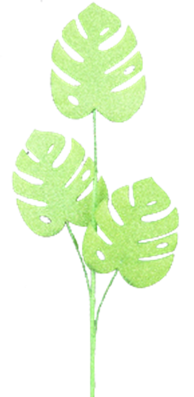 Glitter Split Leaf Philodendron Spray