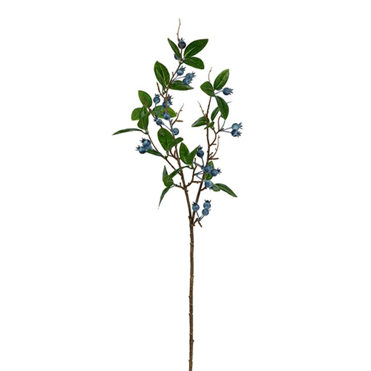 31-inch blueberry spray foam decoration with plastic stem