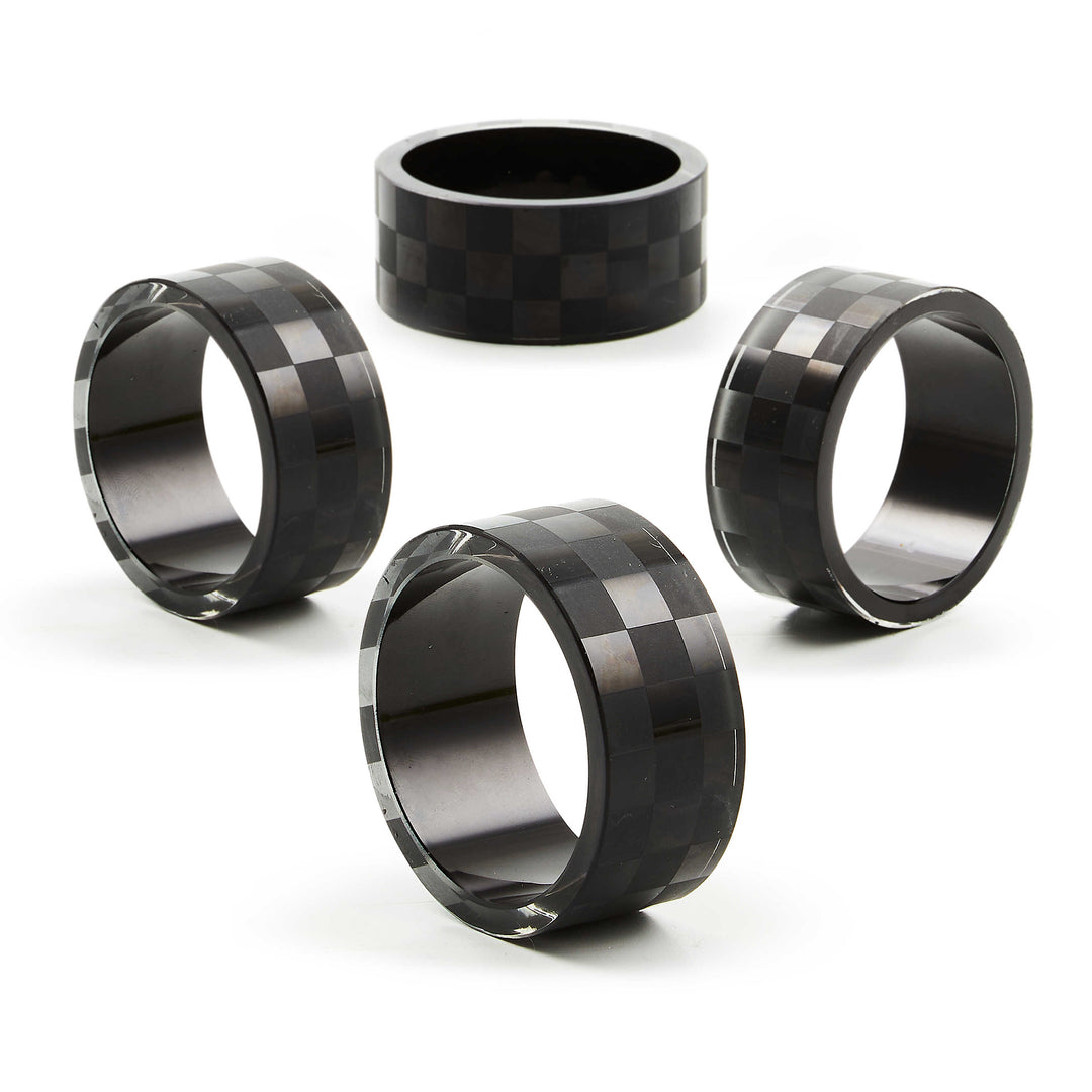 Check Napkin Rings - Sold as Set